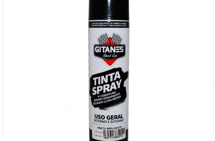 TINTA SPRAY – PRETO BRILHANTE