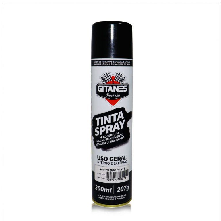 TINTA SPRAY – PRETO BRILHANTE
